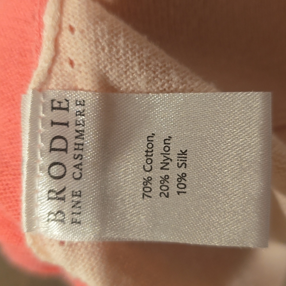 Brodie Cashmere Size Xs Pink Sweater - Picture 3 of 3